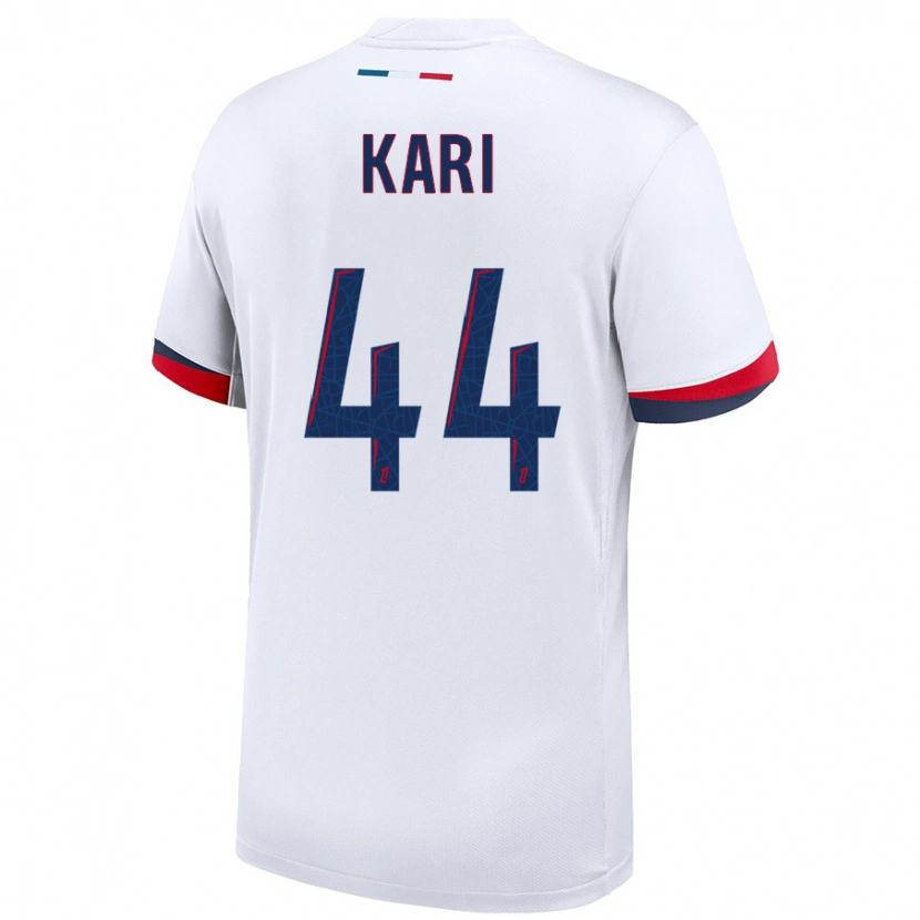 Danxen Herren Ayman Kari #44 Weiß Blau Rot Auswärtstrikot Trikot 2024/25 T-Shirt