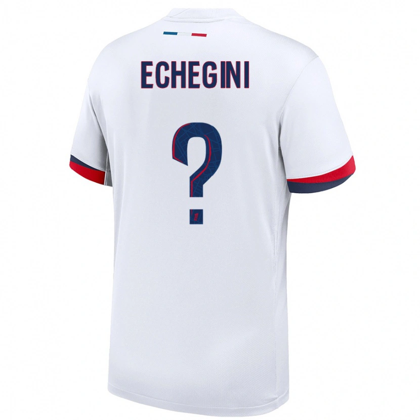 Danxen Herren Jennifer Echegini #0 Weiß Blau Rot Auswärtstrikot Trikot 2024/25 T-Shirt
