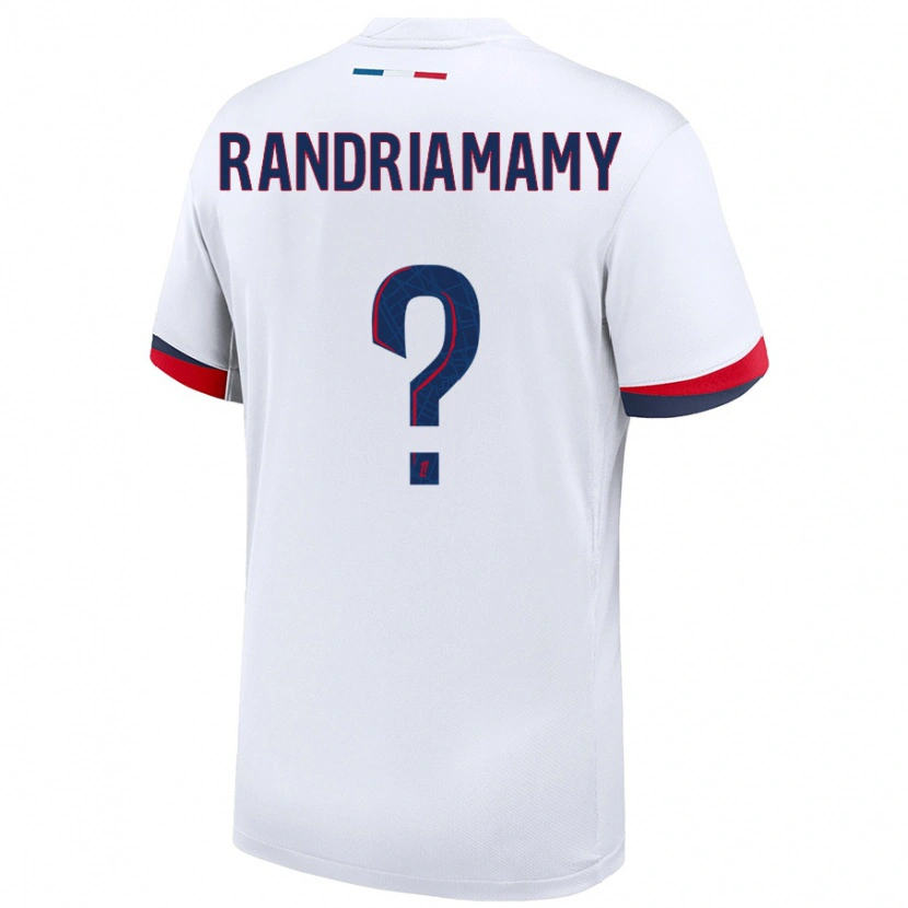 Danxen Herren Mathyas Randriamamy #0 Weiß Blau Rot Auswärtstrikot Trikot 2024/25 T-Shirt