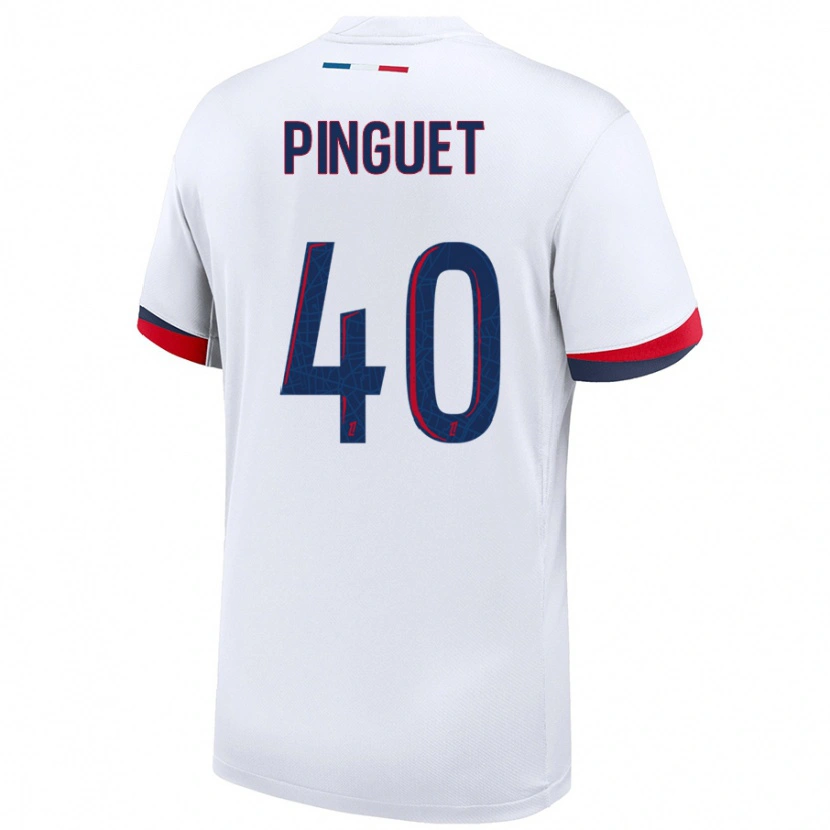 Danxen Herren Alice Pinguet #40 Weiß Blau Rot Auswärtstrikot Trikot 2024/25 T-Shirt