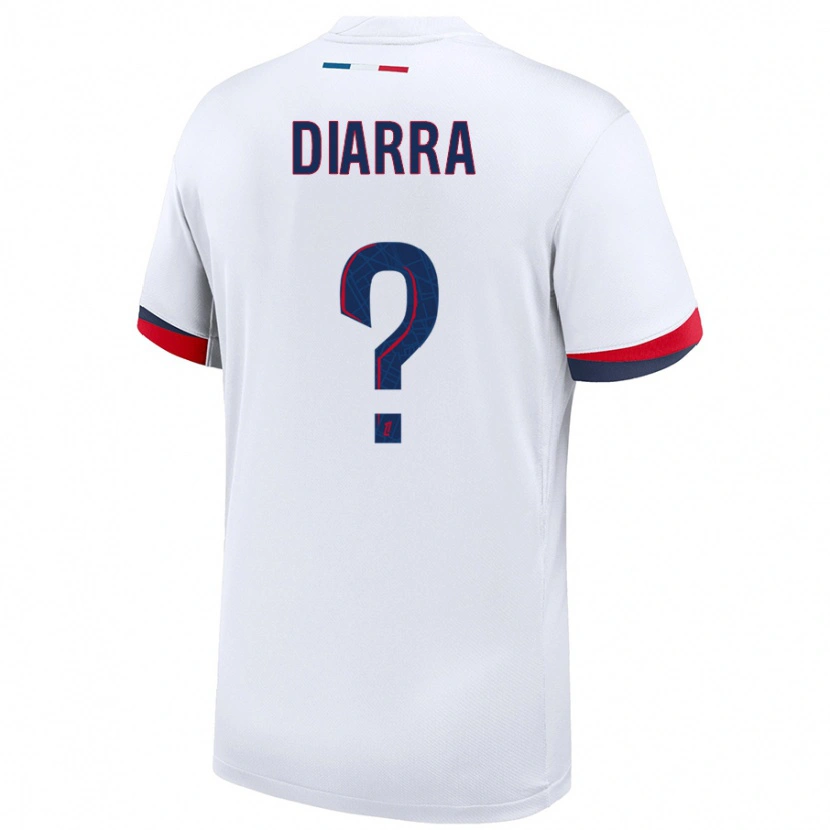 Danxen Herren Ibrahim Diarra #0 Weiß Blau Rot Auswärtstrikot Trikot 2024/25 T-Shirt