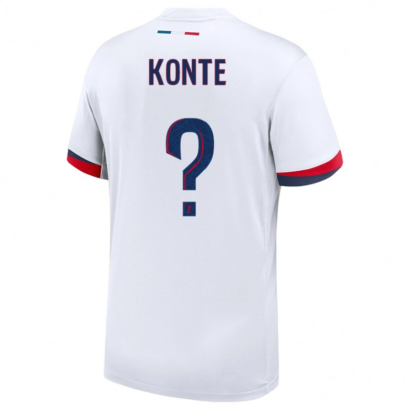Danxen Herren Maeta Konte #0 Weiß Blau Rot Auswärtstrikot Trikot 2024/25 T-Shirt
