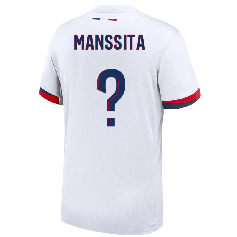 Danxen Herren Manssita Traore #0 Weiß Blau Rot Auswärtstrikot Trikot 2024/25 T-Shirt