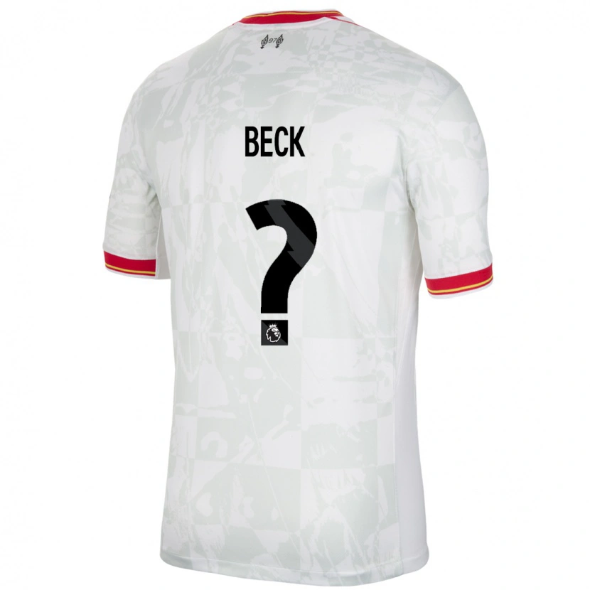 Danxen Herren Owen Beck #0 Weiß Rot Schwarz Ausweichtrikot Trikot 2024/25 T-Shirt