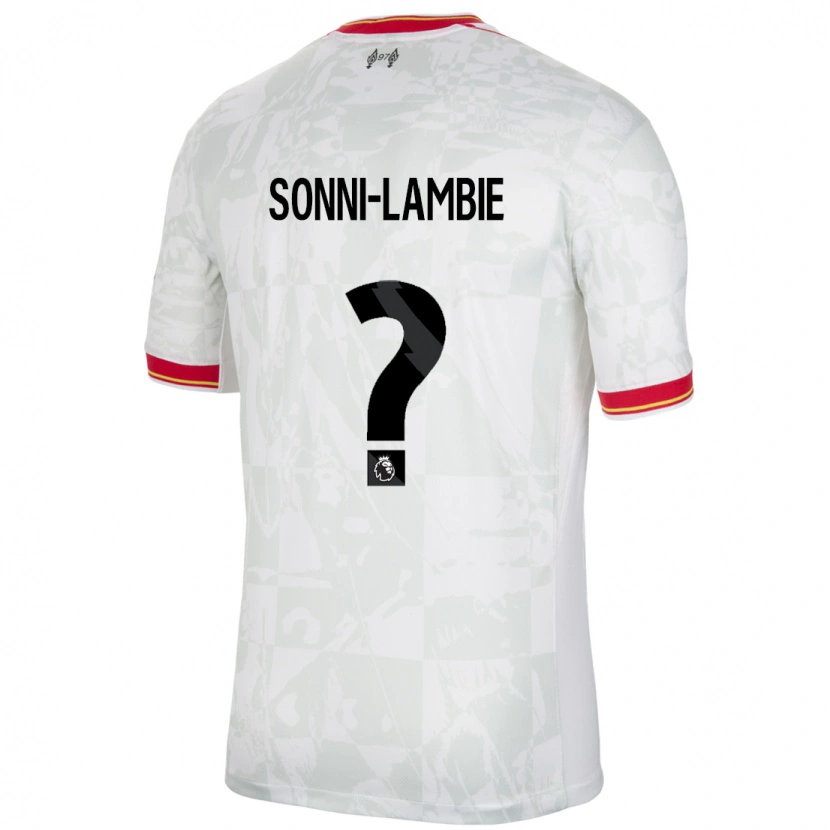 Danxen Herren Joshua Sonni-Lambie #0 Weiß Rot Schwarz Ausweichtrikot Trikot 2024/25 T-Shirt