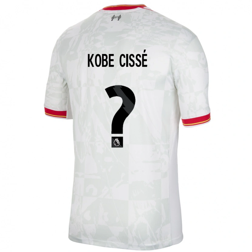 Danxen Herren Prince Kobe Cissé #0 Weiß Rot Schwarz Ausweichtrikot Trikot 2024/25 T-Shirt