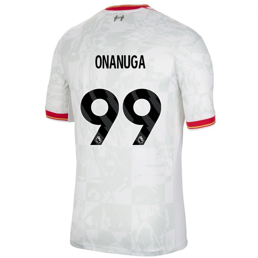 Danxen Herren Fola Onanuga #99 Weiß Rot Schwarz Ausweichtrikot Trikot 2024/25 T-Shirt