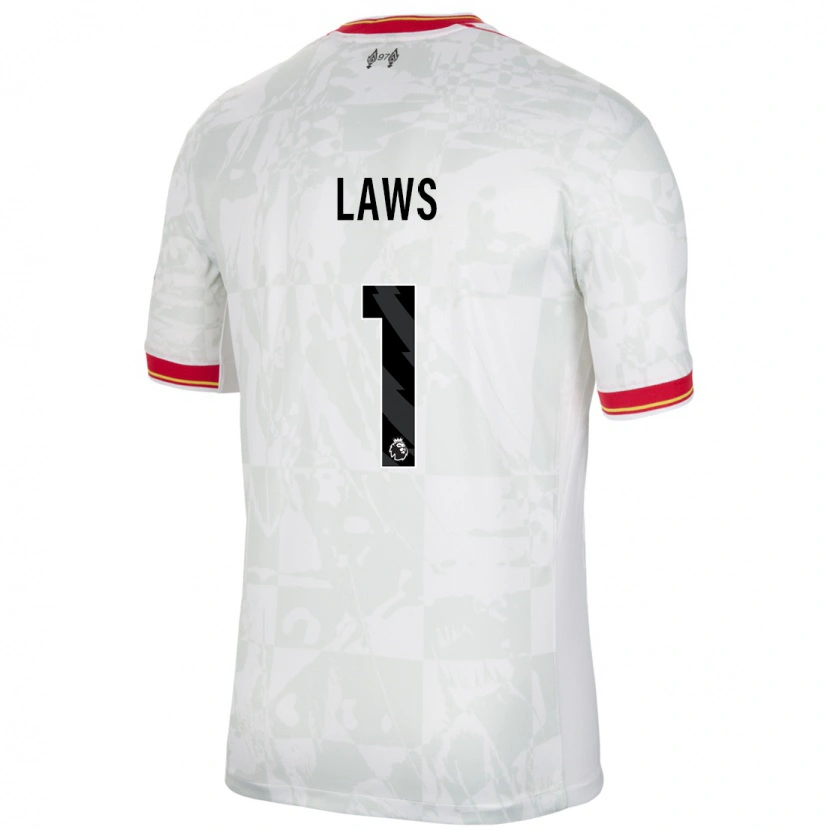 Danxen Herren Rachael Laws #1 Weiß Rot Schwarz Ausweichtrikot Trikot 2024/25 T-Shirt