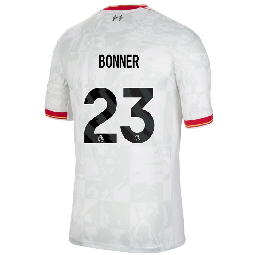 Danxen Herren Gemma Bonner #23 Weiß Rot Schwarz Ausweichtrikot Trikot 2024/25 T-Shirt