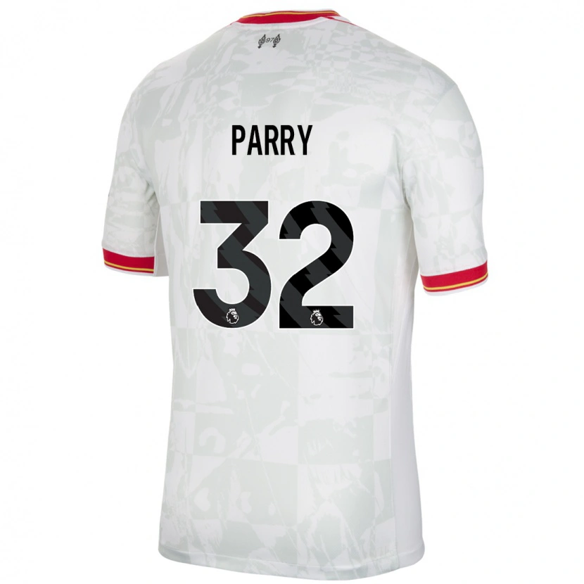 Danxen Herren Lucy Parry #32 Weiß Rot Schwarz Ausweichtrikot Trikot 2024/25 T-Shirt