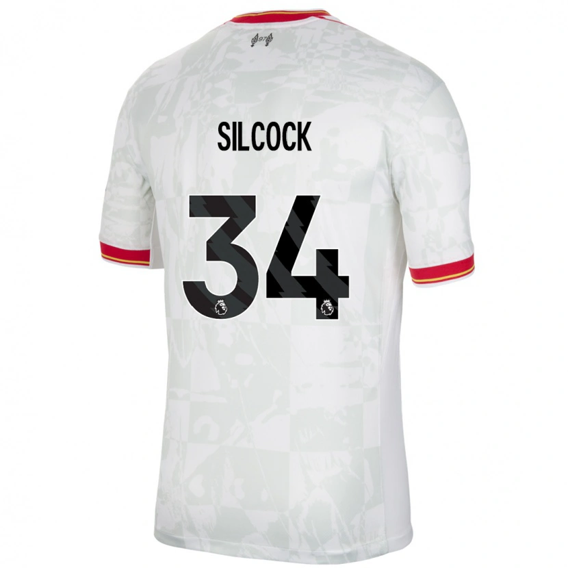 Danxen Herren Hannah Silcock #34 Weiß Rot Schwarz Ausweichtrikot Trikot 2024/25 T-Shirt