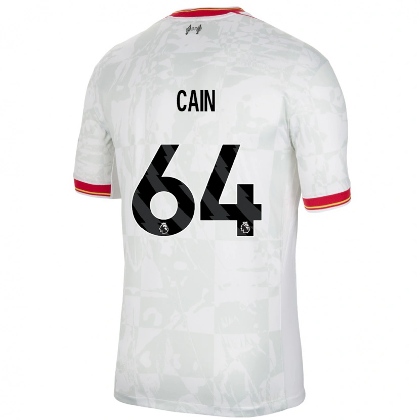 Danxen Herren Jake Cain #64 Weiß Rot Schwarz Ausweichtrikot Trikot 2024/25 T-Shirt