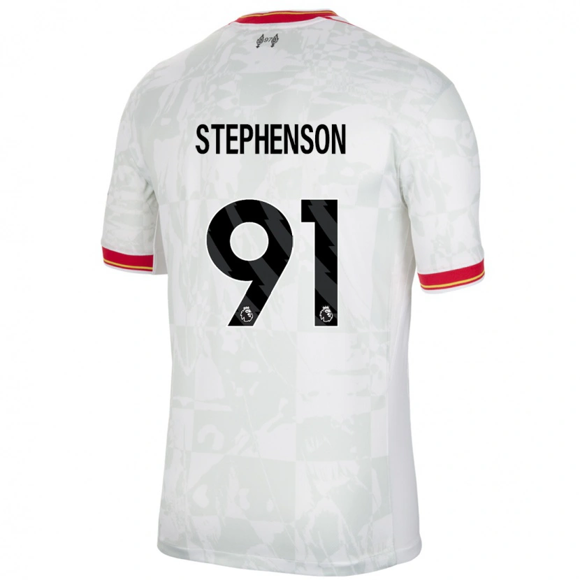 Danxen Herren Luca Stephenson #91 Weiß Rot Schwarz Ausweichtrikot Trikot 2024/25 T-Shirt