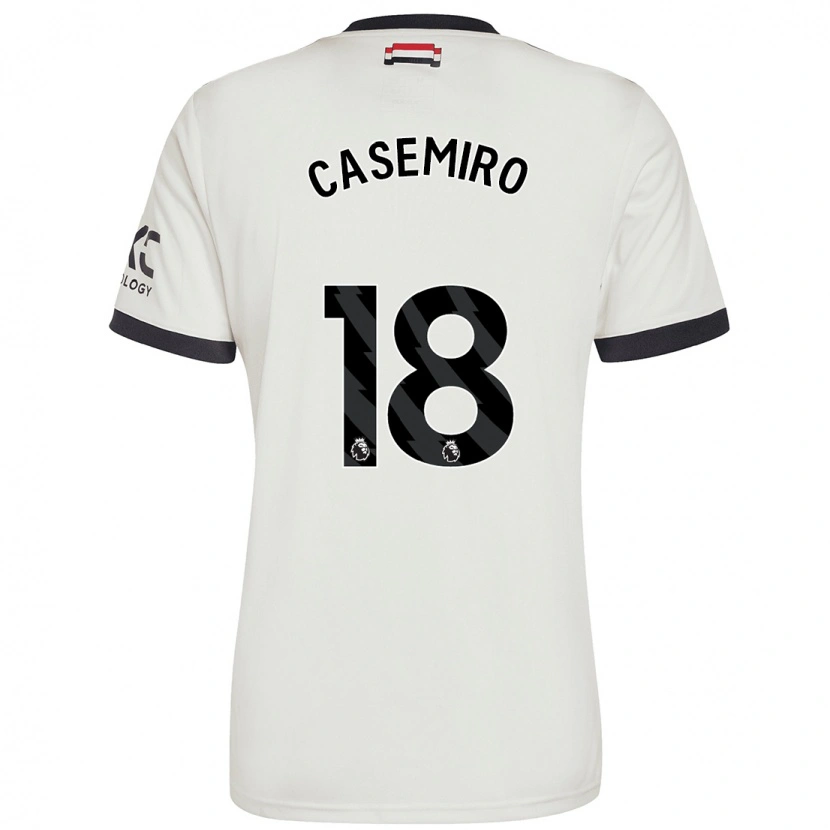 Danxen Herren Casemiro #18 Cremeweiß Ausweichtrikot Trikot 2024/25 T-Shirt