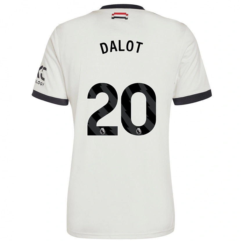 Danxen Herren Diogo Dalot #20 Cremeweiß Ausweichtrikot Trikot 2024/25 T-Shirt