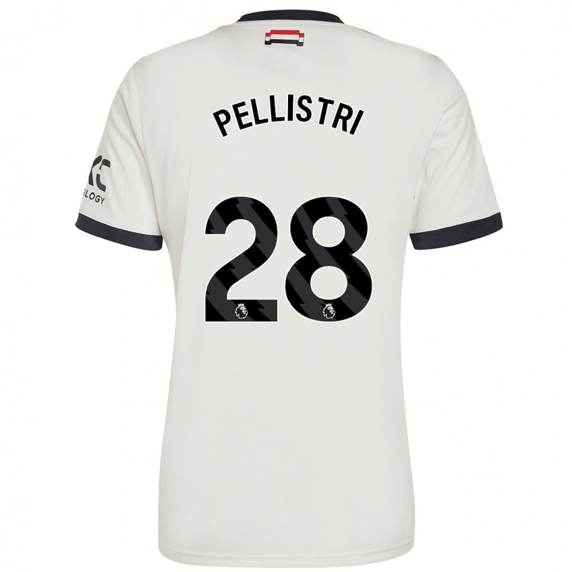 Danxen Herren Facundo Pellistri #28 Cremeweiß Ausweichtrikot Trikot 2024/25 T-Shirt