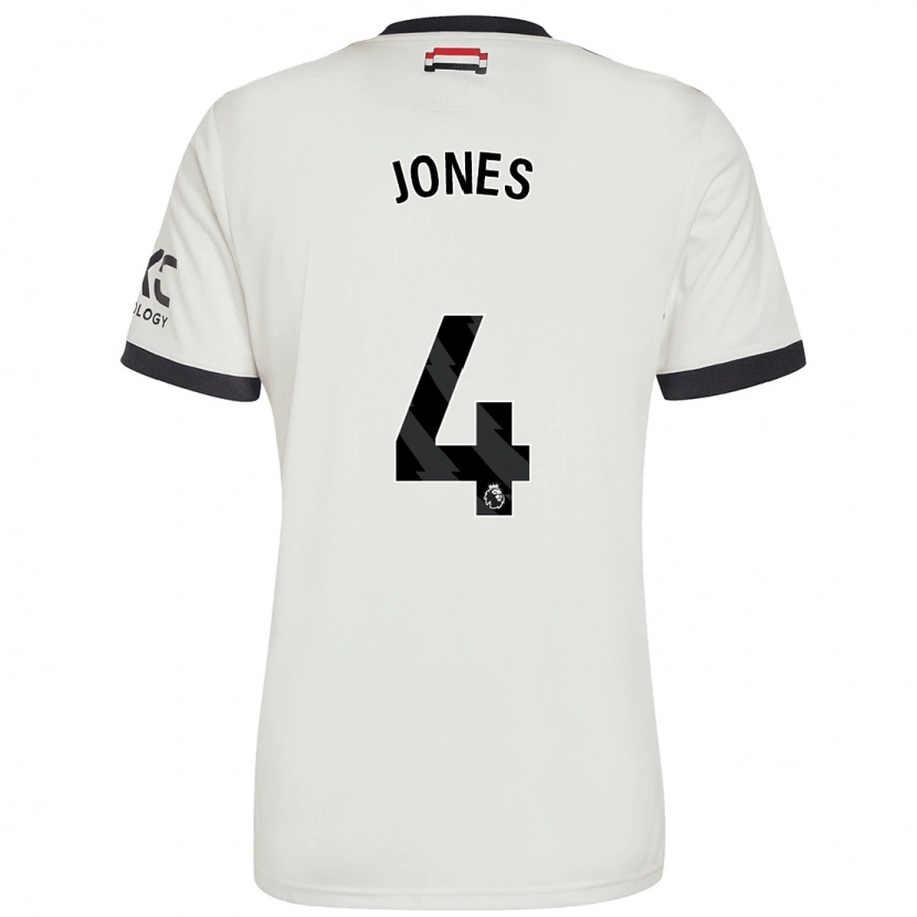 Danxen Herren Phil Jones #4 Cremeweiß Ausweichtrikot Trikot 2024/25 T-Shirt