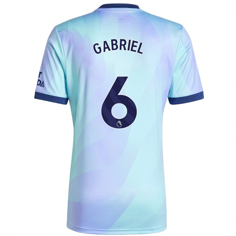 Danxen Herren Gabriel Magalhães #6 Aquamarin Ausweichtrikot Trikot 2024/25 T-Shirt