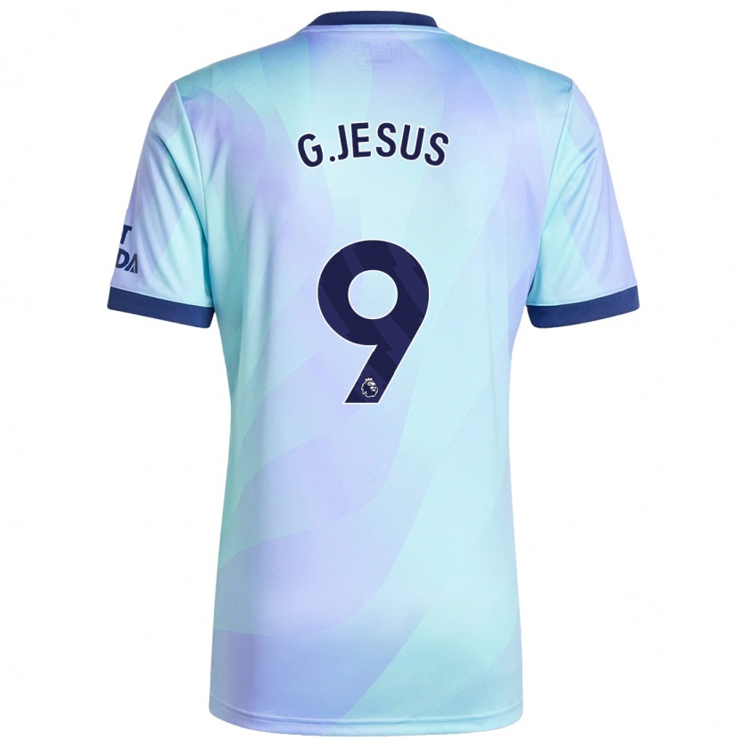Danxen Herren Gabriel Jesus #9 Aquamarin Ausweichtrikot Trikot 2024/25 T-Shirt