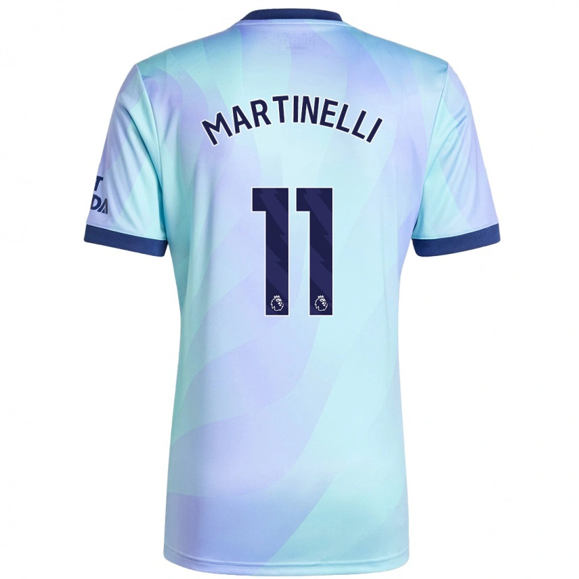 Danxen Herren Gabriel Martinelli #11 Aquamarin Ausweichtrikot Trikot 2024/25 T-Shirt