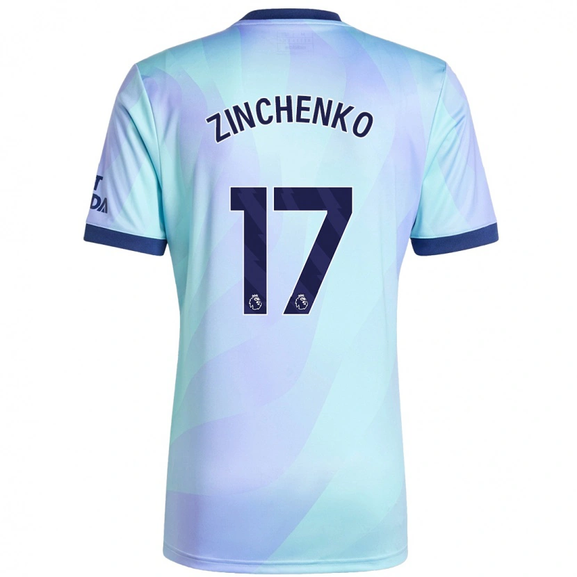 Danxen Herren Oleksandr Zinchenko #17 Aquamarin Ausweichtrikot Trikot 2024/25 T-Shirt