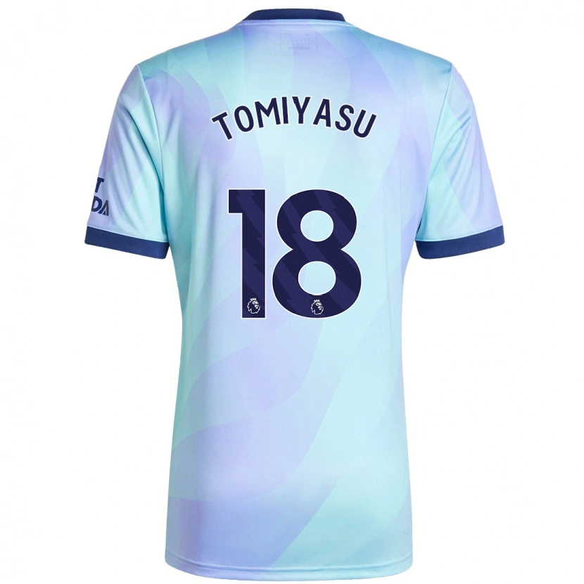 Danxen Herren Takehiro Tomiyasu #18 Aquamarin Ausweichtrikot Trikot 2024/25 T-Shirt