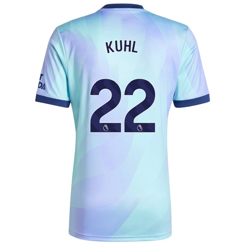 Danxen Herren Kathrine Møller Kühl #22 Aquamarin Ausweichtrikot Trikot 2024/25 T-Shirt