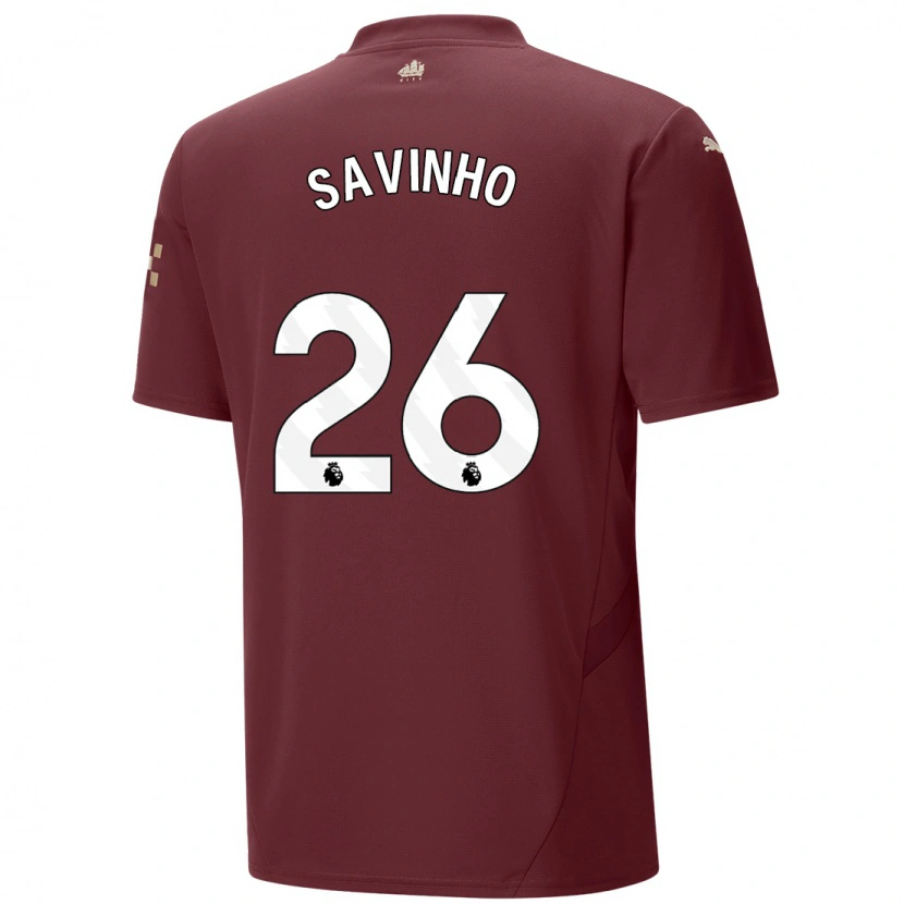 Danxen Herren Savinho #26 Kastanienbraun Ausweichtrikot Trikot 2024/25 T-Shirt