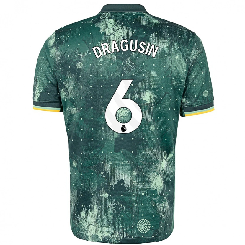 Danxen Herren Radu Drăgușin #6 Mintgrün Ausweichtrikot Trikot 2024/25 T-Shirt