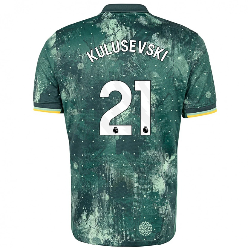 Danxen Herren Dejan Kulusevski #21 Mintgrün Ausweichtrikot Trikot 2024/25 T-Shirt