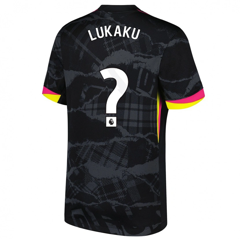 Danxen Herren Romelu Lukaku #0 Schwarz Rosa Ausweichtrikot Trikot 2024/25 T-Shirt