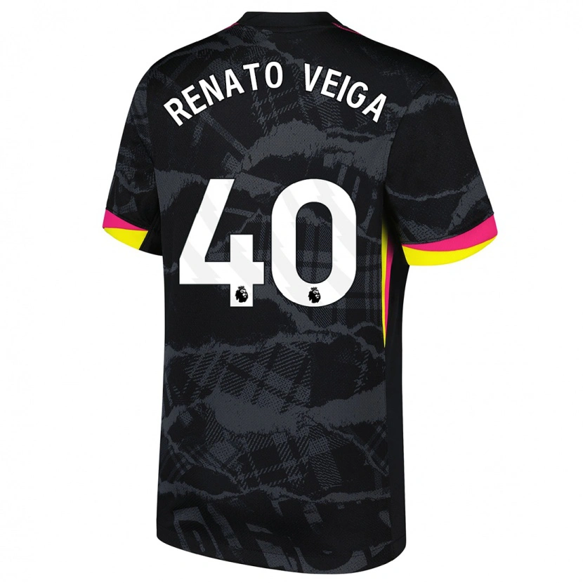 Danxen Herren Renato Veiga #40 Schwarz Rosa Ausweichtrikot Trikot 2024/25 T-Shirt