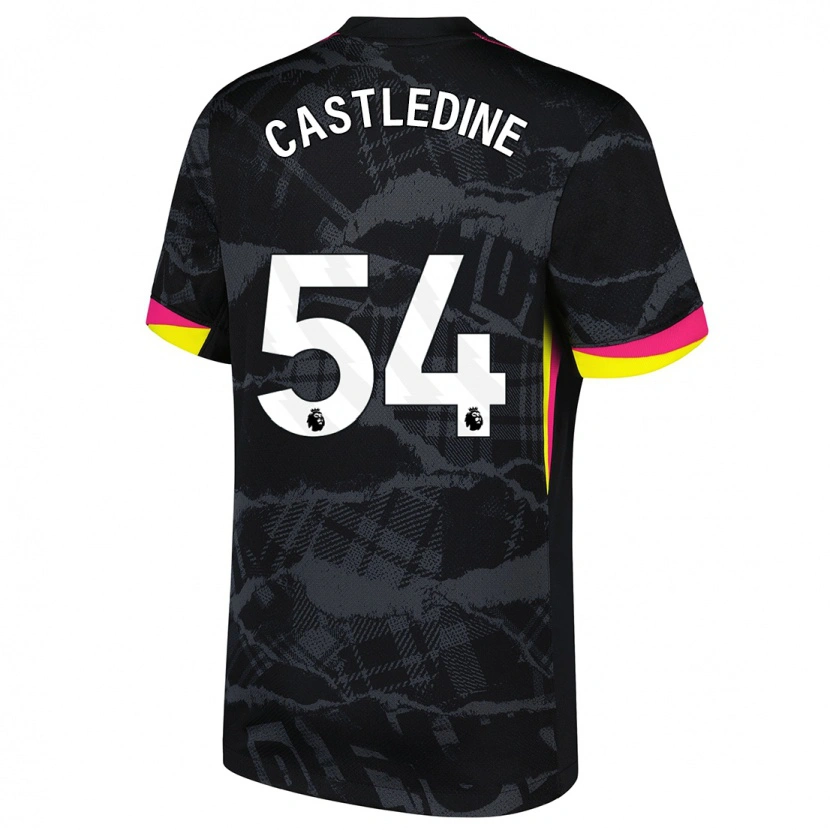 Danxen Herren Leo Castledine #54 Schwarz Rosa Ausweichtrikot Trikot 2024/25 T-Shirt