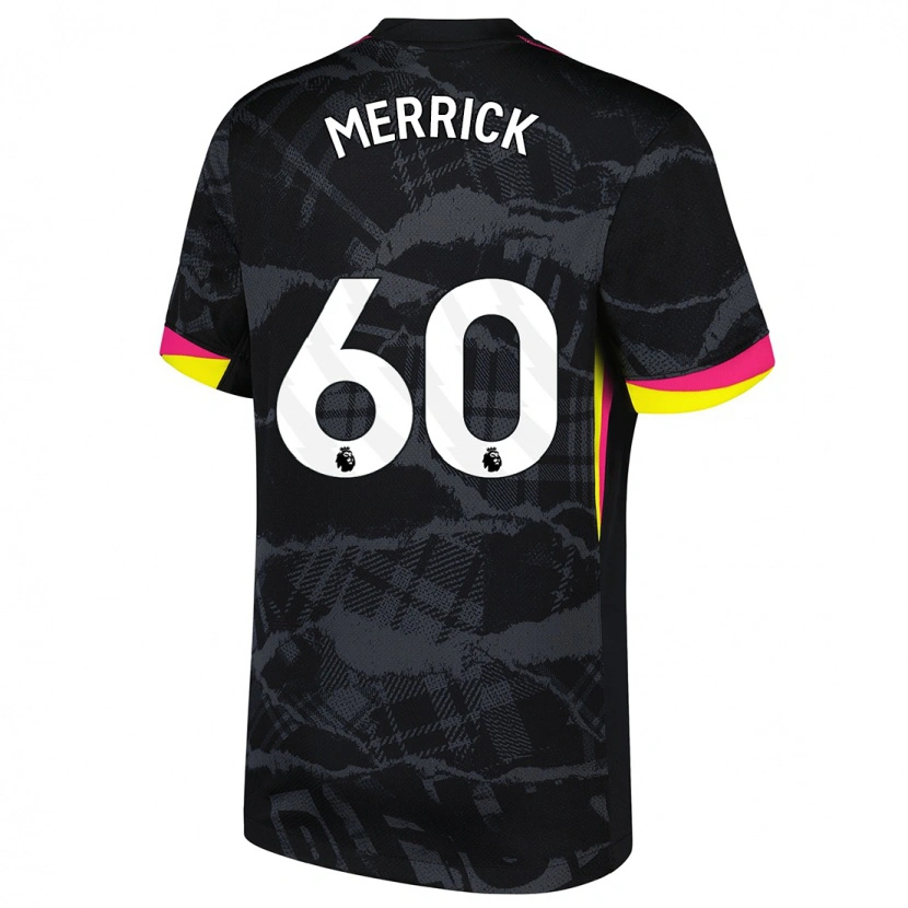 Danxen Herren Max Merrick #60 Schwarz Rosa Ausweichtrikot Trikot 2024/25 T-Shirt