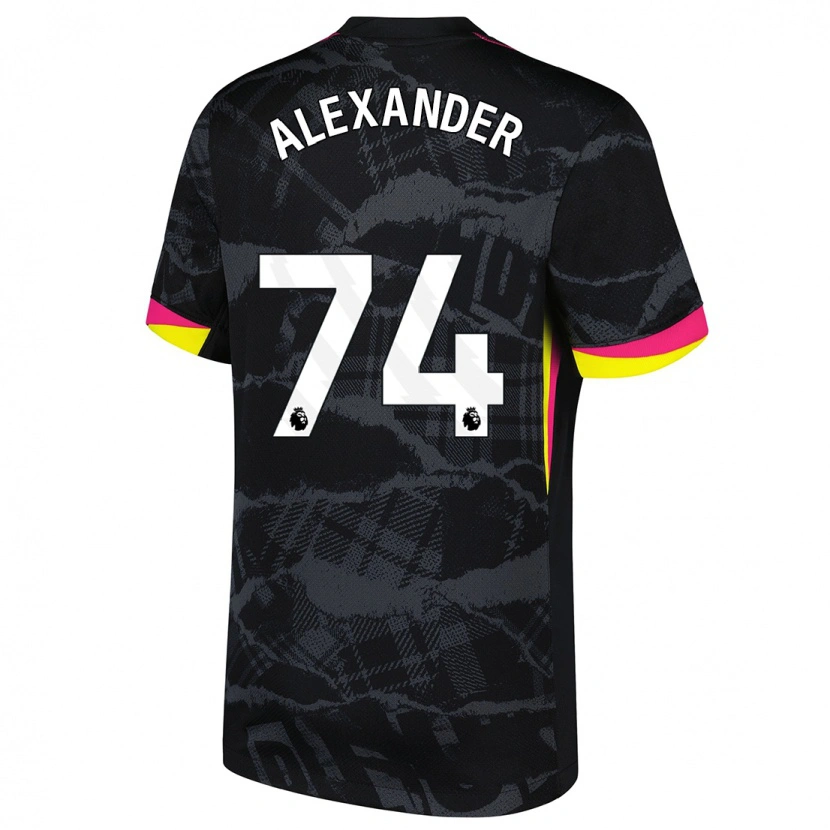 Danxen Herren Reiss-Alexander Russell-Denny #74 Schwarz Rosa Ausweichtrikot Trikot 2024/25 T-Shirt