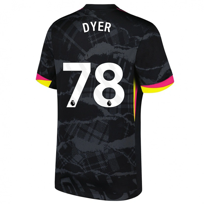 Danxen Herren Kiano Dyer #78 Schwarz Rosa Ausweichtrikot Trikot 2024/25 T-Shirt
