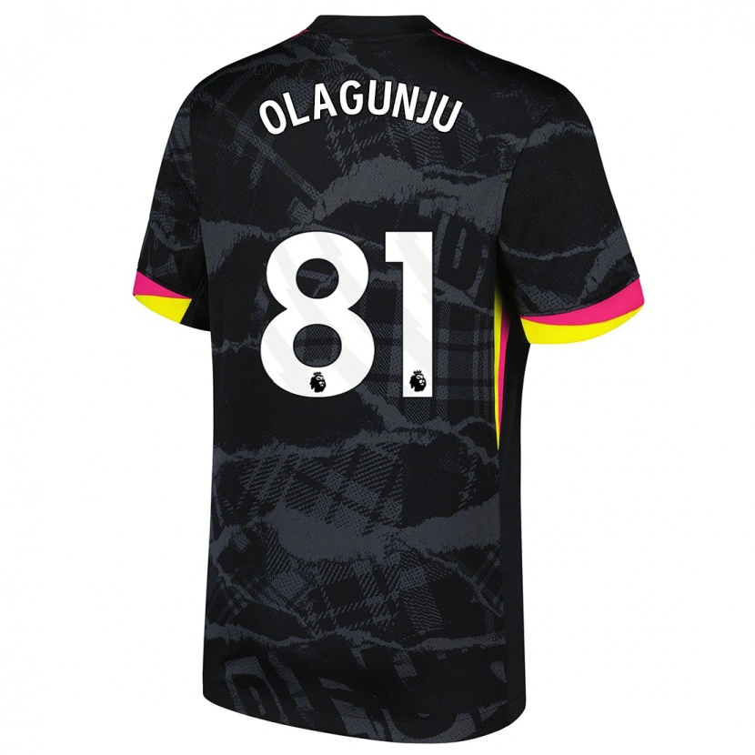 Danxen Herren Saheed Olagunju #81 Schwarz Rosa Ausweichtrikot Trikot 2024/25 T-Shirt