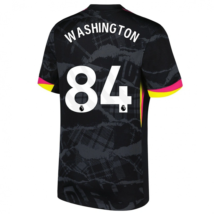Danxen Herren Marcell Washington #84 Schwarz Rosa Ausweichtrikot Trikot 2024/25 T-Shirt