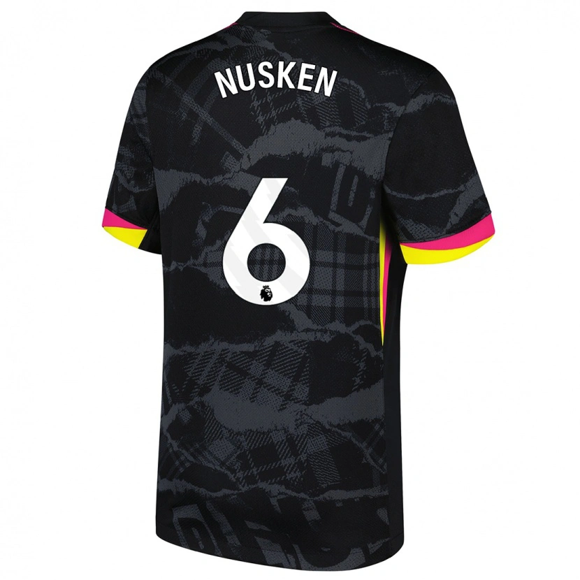 Danxen Herren Sjoeke Nüsken #6 Schwarz Rosa Ausweichtrikot Trikot 2024/25 T-Shirt