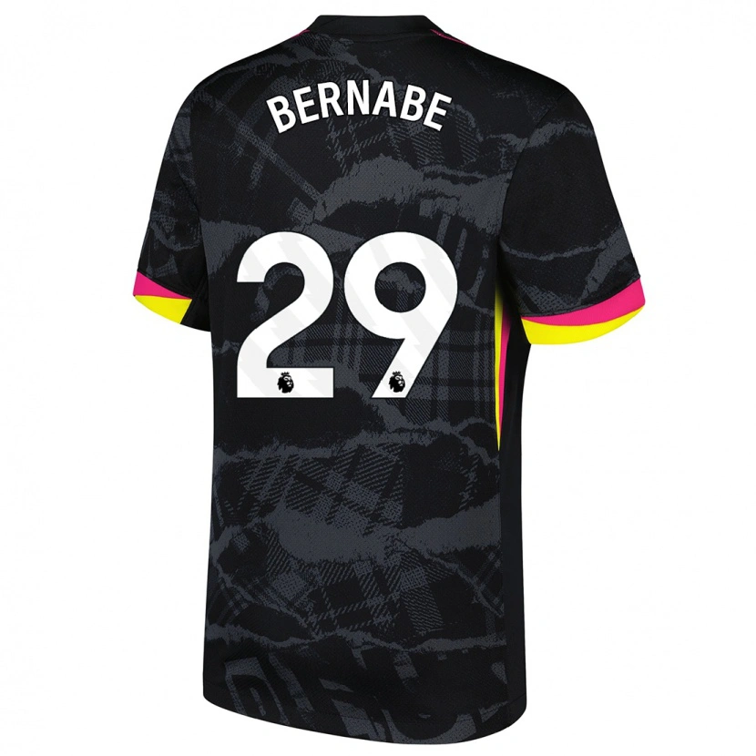 Danxen Herren Alejandra Bernabé #29 Schwarz Rosa Ausweichtrikot Trikot 2024/25 T-Shirt