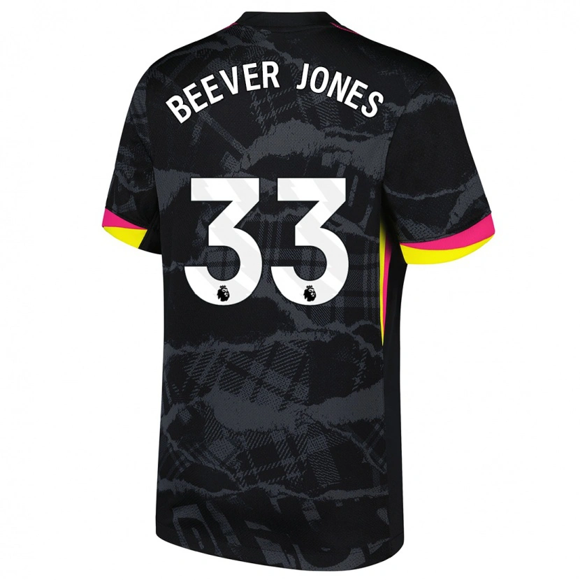 Danxen Herren Aggie Beever-Jones #33 Schwarz Rosa Ausweichtrikot Trikot 2024/25 T-Shirt