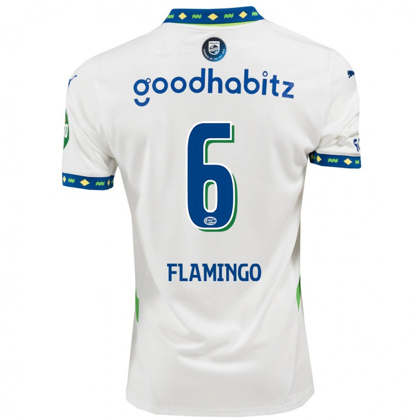 Danxen Herren Ryan Flamingo #6 Weiß Dunkelblau Ausweichtrikot Trikot 2024/25 T-Shirt