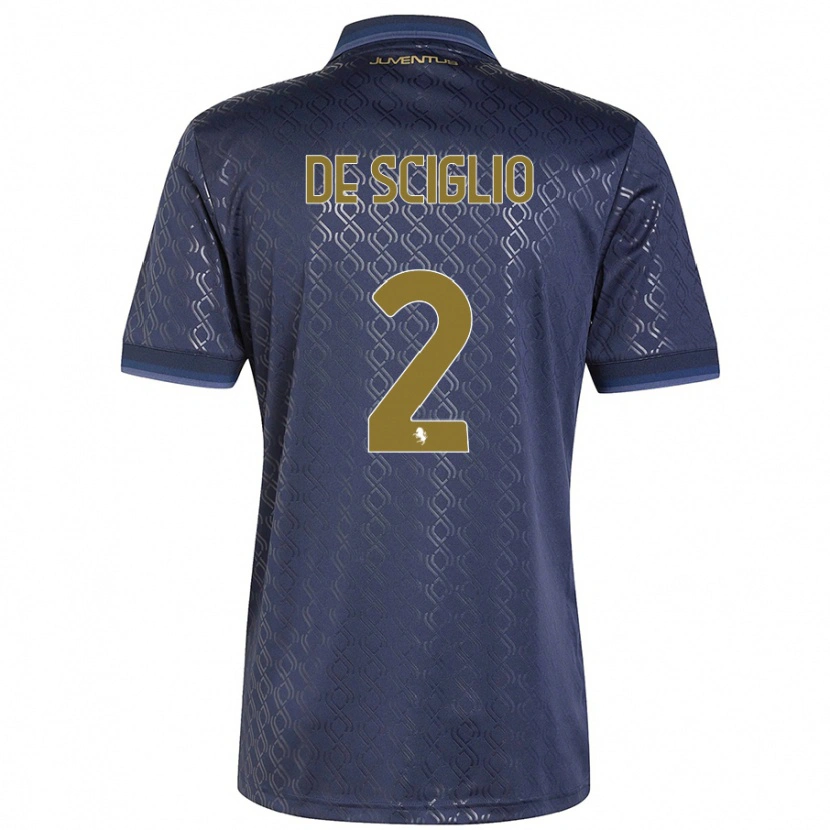 Danxen Herren Mattia De Sciglio #2 Marineblau Ausweichtrikot Trikot 2024/25 T-Shirt