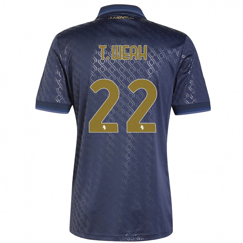 Danxen Herren Timothy Weah #22 Marineblau Ausweichtrikot Trikot 2024/25 T-Shirt