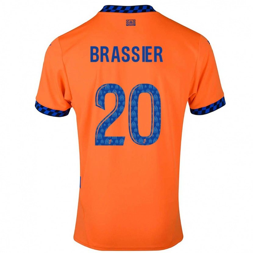 Danxen Herren Lilian Brassier #20 Orange Dunkelblau Ausweichtrikot Trikot 2024/25 T-Shirt