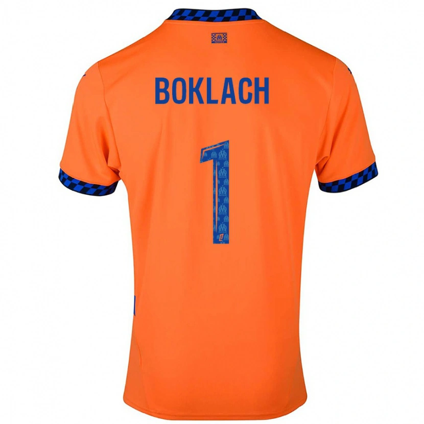 Danxen Herren Kateryna Boklach #1 Orange Dunkelblau Ausweichtrikot Trikot 2024/25 T-Shirt