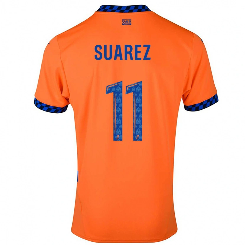 Danxen Herren Luis Suarez #11 Orange Dunkelblau Ausweichtrikot Trikot 2024/25 T-Shirt