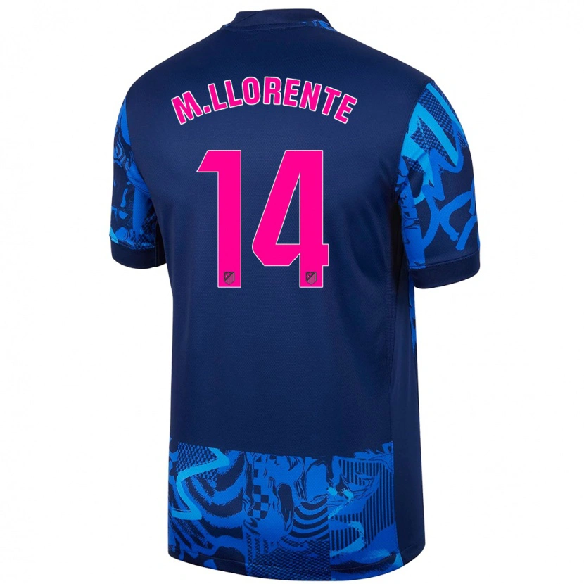 Danxen Herren Marcos Llorente #14 Königsblau Ausweichtrikot Trikot 2024/25 T-Shirt