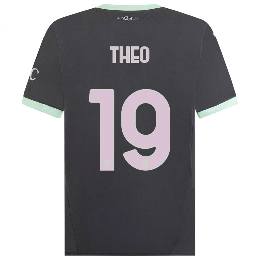 Danxen Herren Theo Hernández #19 Grau Ausweichtrikot Trikot 2024/25 T-Shirt