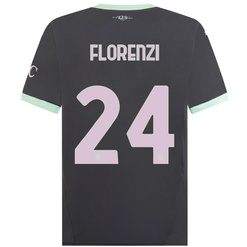 Danxen Herren Alessandro Florenzi #24 Grau Ausweichtrikot Trikot 2024/25 T-Shirt